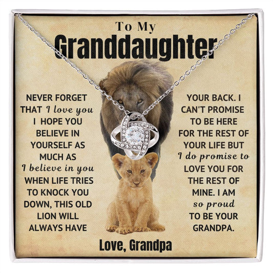 To My Granddaughter Necklace - Always Have Your Back