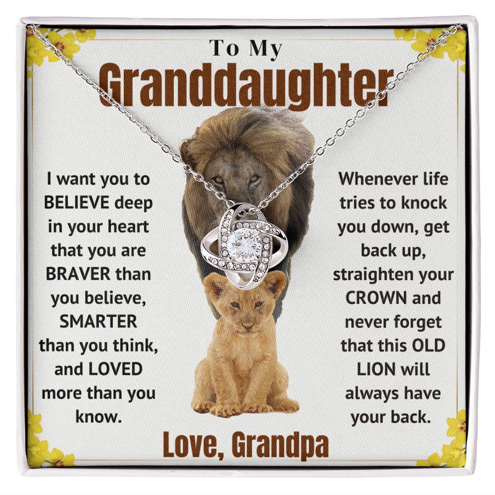 To My Granddaughter Necklace - Always Have Your Back
