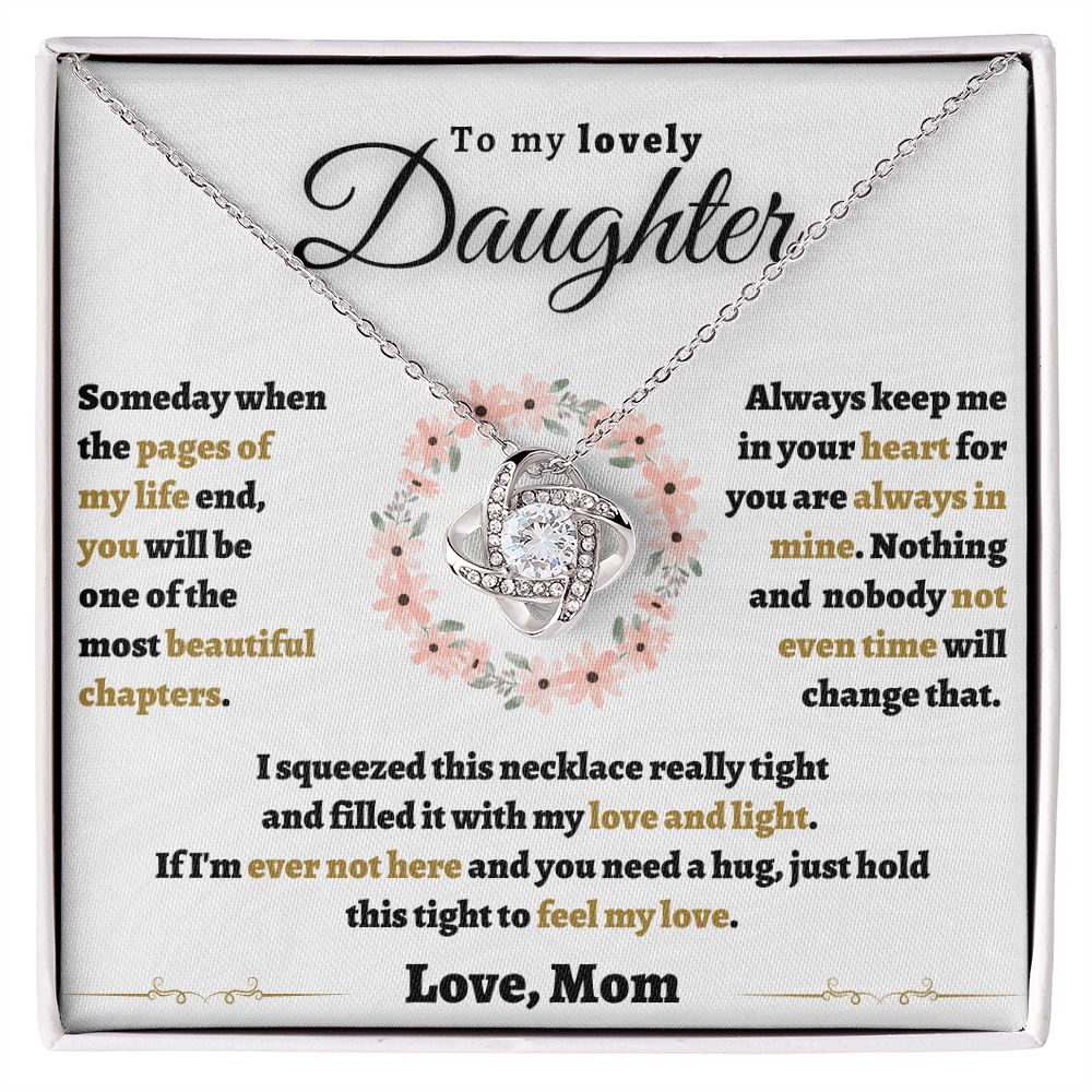 To My Beautiful Daughter | Old Lion | love Knot Necklace – Elliotrose Gifts