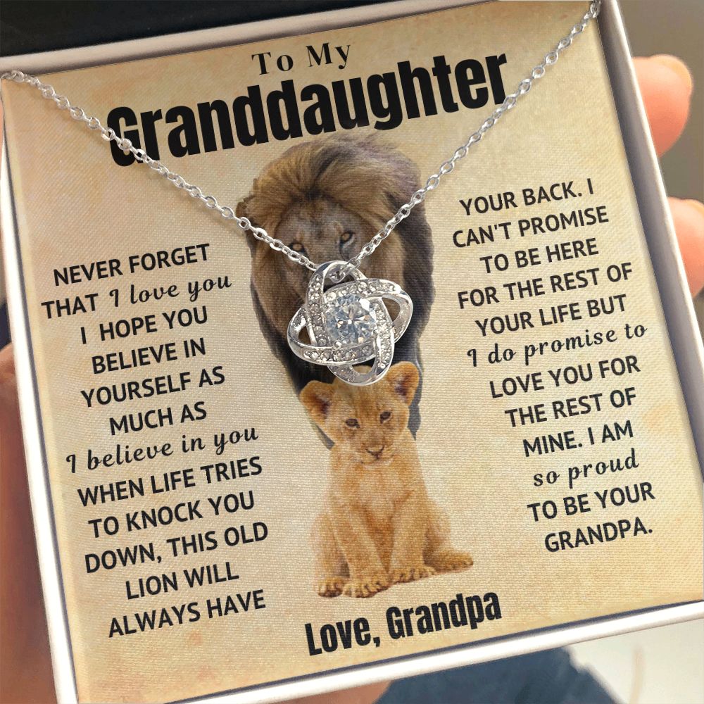 To My Granddaughter Necklace - Always Have Your Back