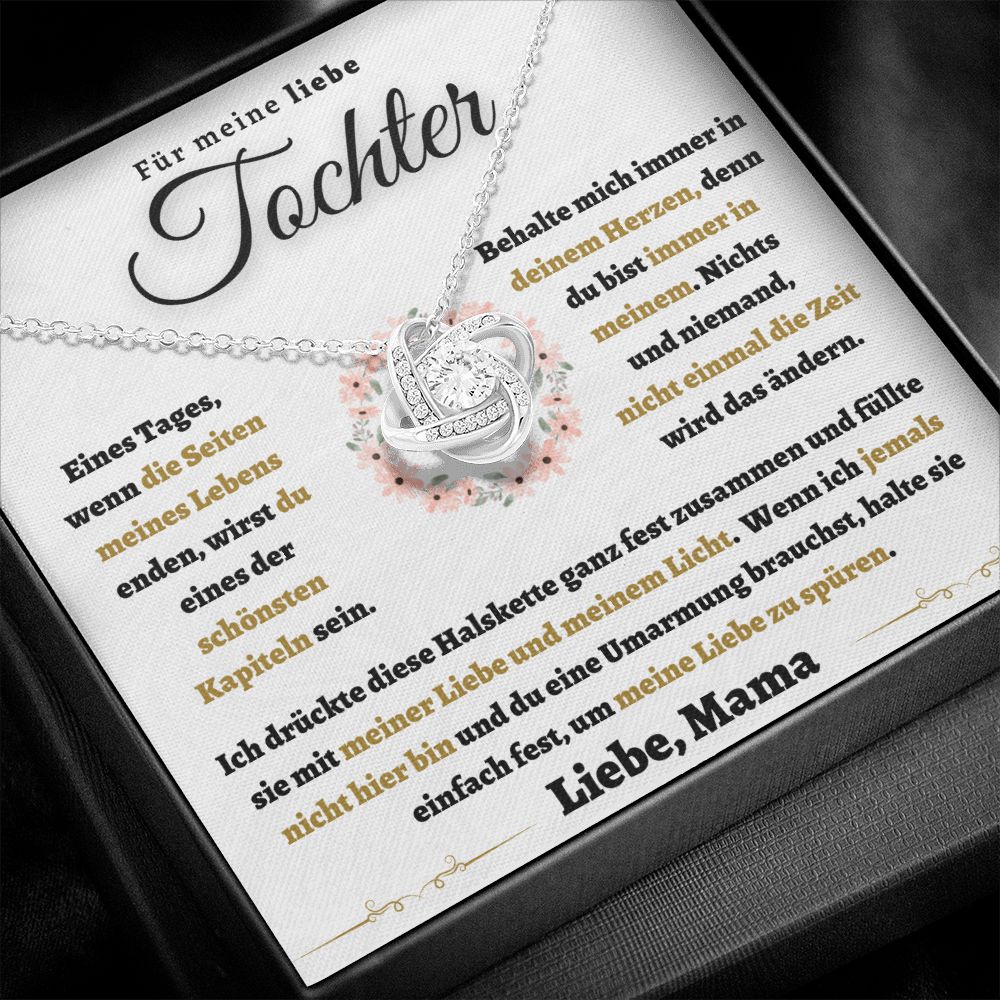 Für meine liebe Tochter Halskette, Liebe Mama (mdde-001-lk)