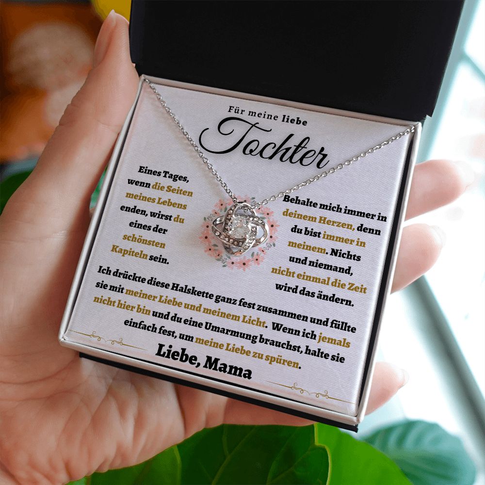 Für meine liebe Tochter Halskette, Liebe Mama (mdde-001-lk)