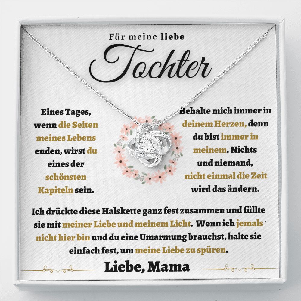 Für meine liebe Tochter Halskette, Liebe Mama (mdde-001-lk)