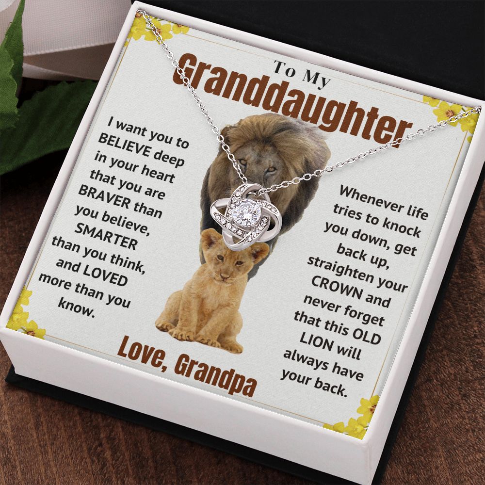 To My Granddaughter Necklace - Always Have Your Back