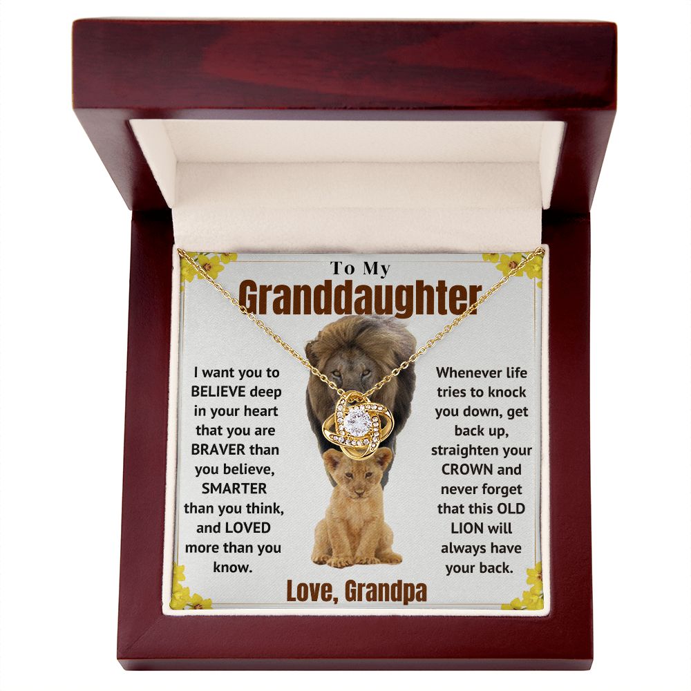 To My Granddaughter Necklace - Always Have Your Back