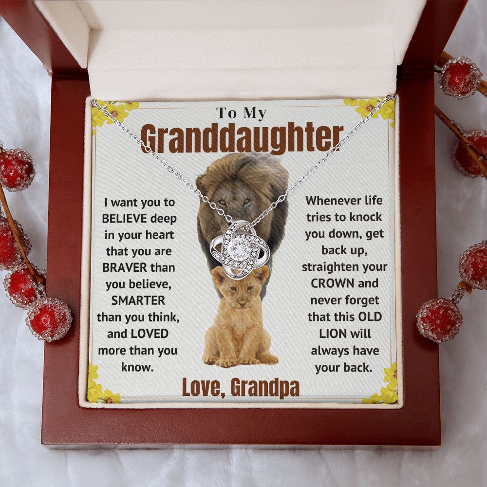 To My Granddaughter Necklace - Always Have Your Back