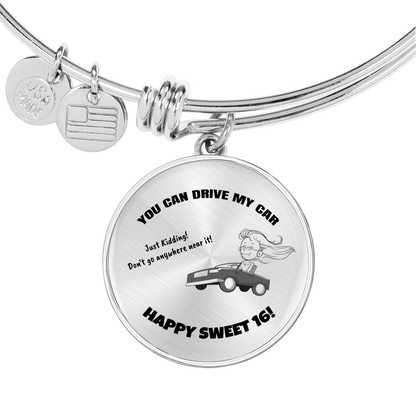 Happy Sweet 16 Daughter Necklace | 16th Birthday Gift for Daughter | New Driver Gift for Daughter | Necklace Mom to Daughter