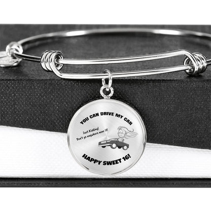 Happy Sweet 16 Daughter Necklace | 16th Birthday Gift for Daughter | New Driver Gift for Daughter | Necklace Mom to Daughter