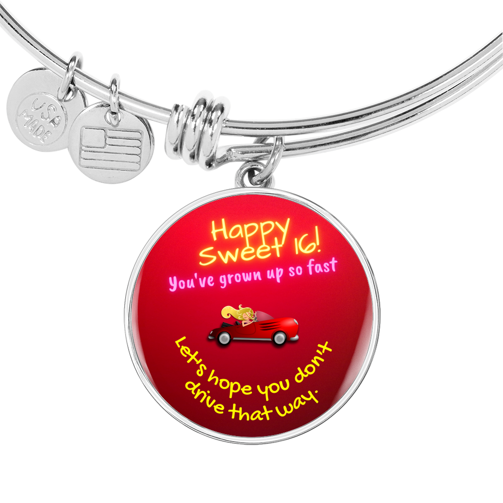 New Driver Gift Bangle | Happy Sweet 16 gift for Daughter | 16th Birthday Gift for Daughter | Happy 16th Birthday Teen Girl | Sweet 16 Bangle Niece