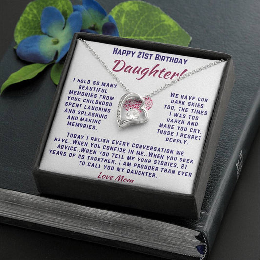 Happy 21st Birthday Gift for Daughter | 21st Birthday Gift Necklace