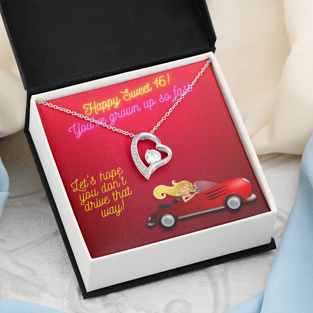 Happy Sweet 16 gift for Girl | 16th Birthday Gift for Girl | Necklace for Daughter | New Driver Gift for Girl | Necklace from Parent to Daughter