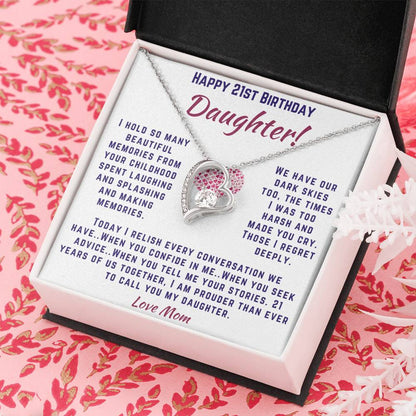 Happy 21st Birthday Gift for Daughter | 21st Birthday Gift Necklace
