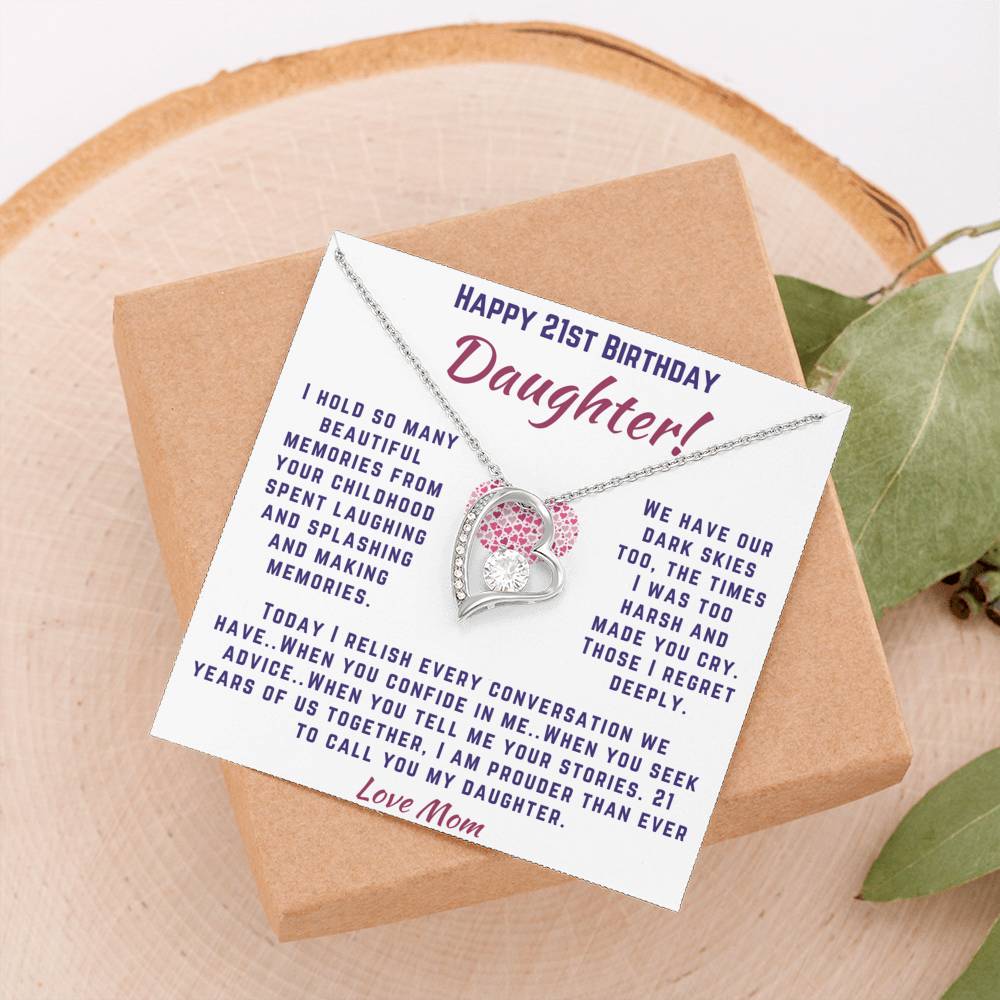 Happy 21st Birthday Gift for Daughter | 21st Birthday Gift Necklace