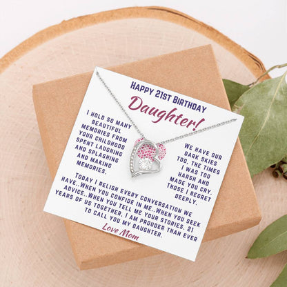 Happy 21st Birthday Gift for Daughter | 21st Birthday Gift Necklace