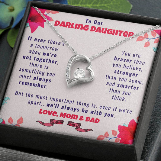 To Our Darling Daughter, Love Mom & Dad - Daughter Necklace