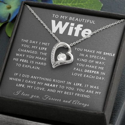 Beautiful Wife Necklace - my life, love, best friend