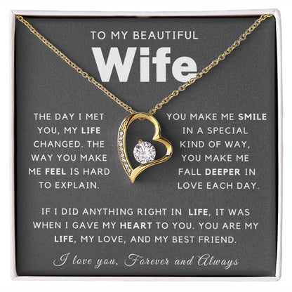 Beautiful Wife Necklace - my life, love, best friend