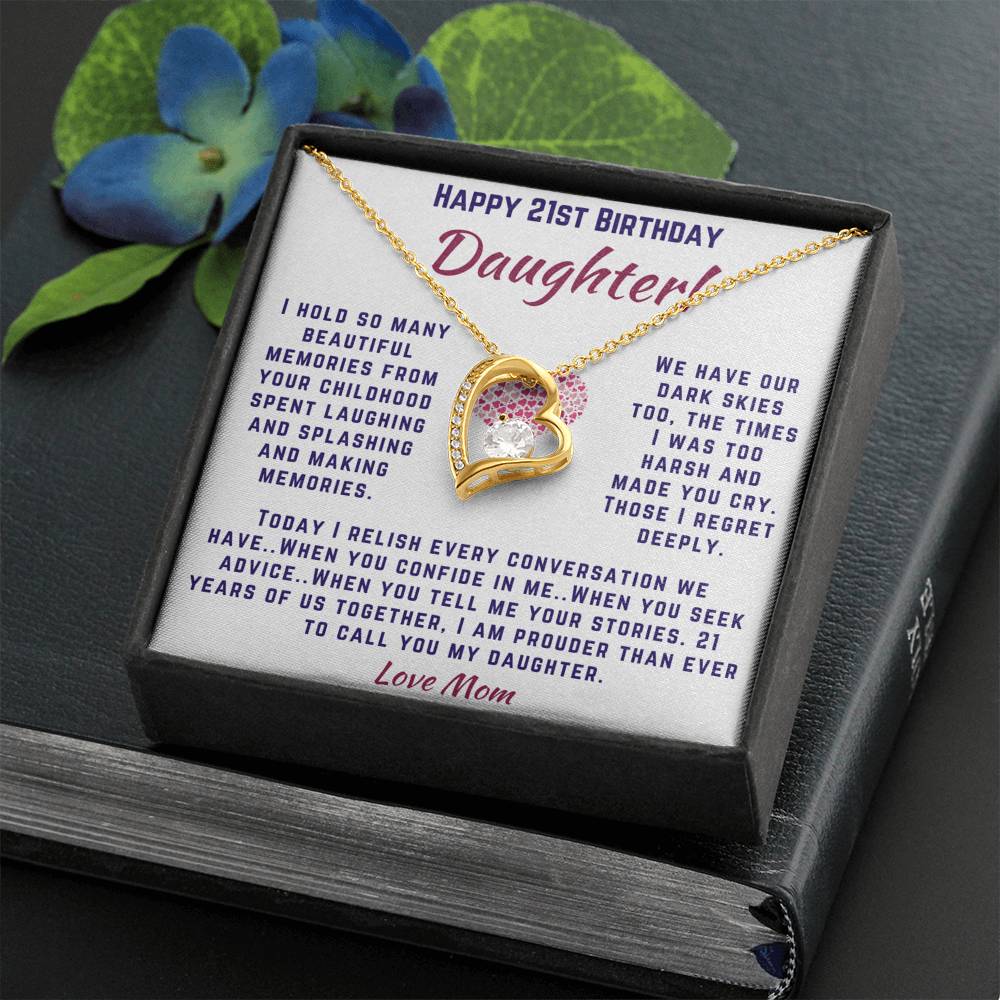 Happy 21st Birthday Gift for Daughter | 21st Birthday Gift Necklace