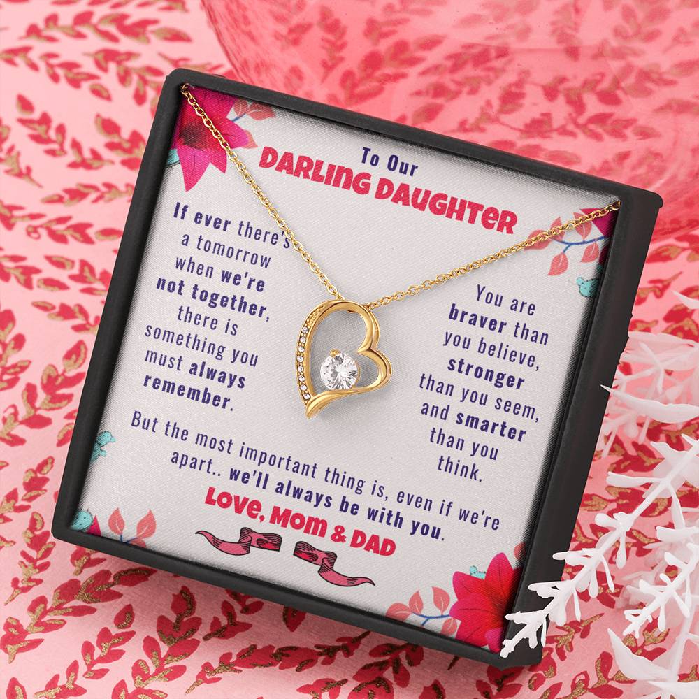 To Our Darling Daughter, Love Mom & Dad - Daughter Necklace