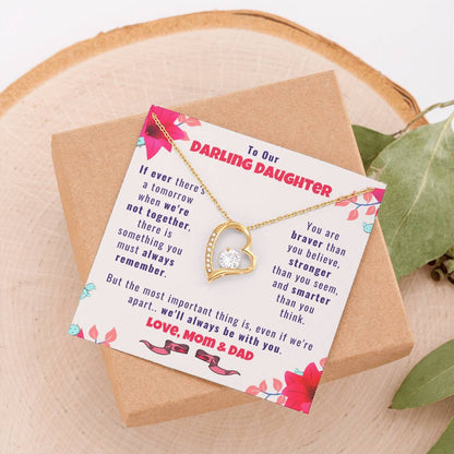 To Our Darling Daughter, Love Mom & Dad - Daughter Necklace