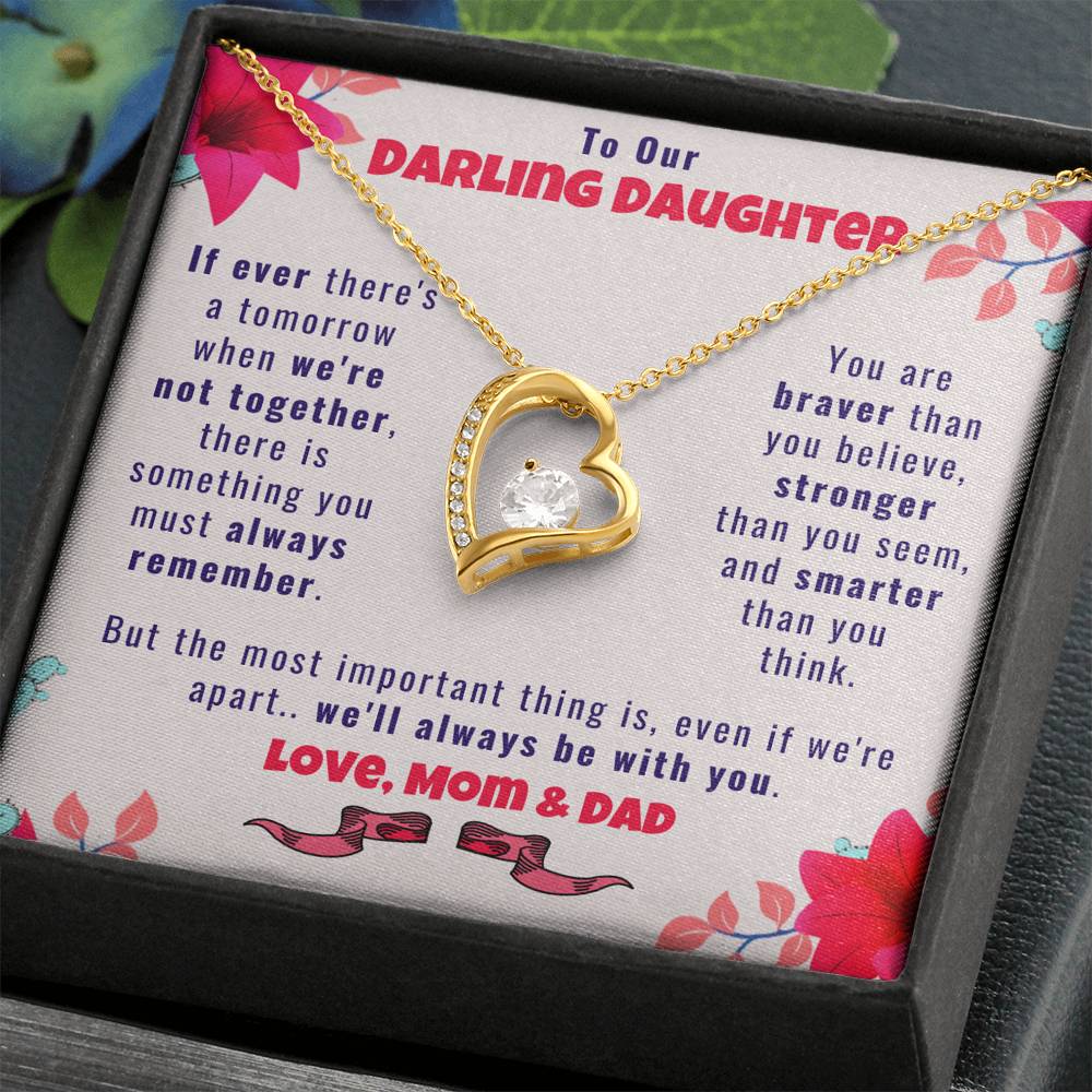 To Our Darling Daughter, Love Mom & Dad - Daughter Necklace