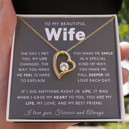Beautiful Wife Necklace - my life, love, best friend