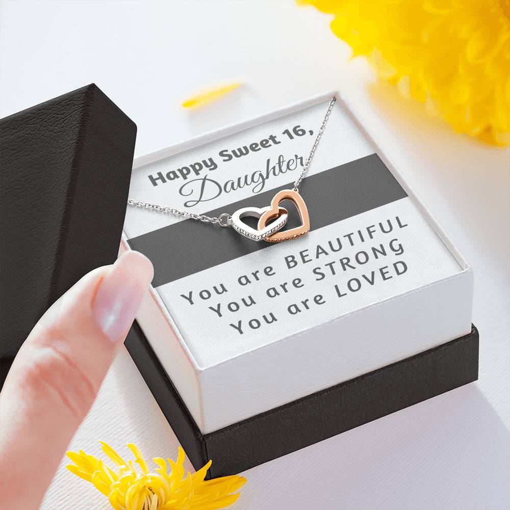 16th Birthday Gift for Daughter - Happy Sweet 16 gift | Necklace for Daughter | Necklace from Parent to Daughter | Daughter necklace