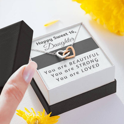 16th Birthday Gift for Daughter - Happy Sweet 16 gift | Necklace for Daughter | Necklace from Parent to Daughter | Daughter necklace