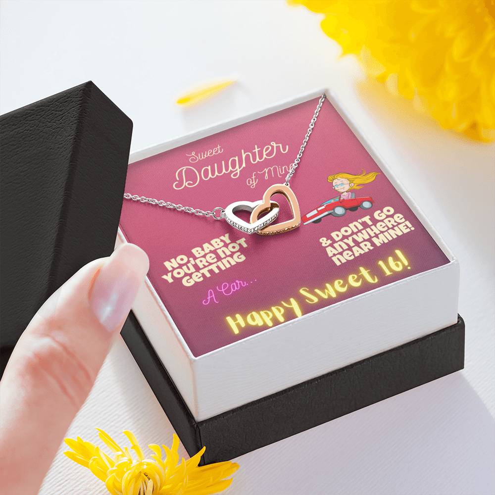 Happy Sweet 16 Daughter gift | Daughter 16th Birthday Gift | Happy 16th Birthday gift for Daughter | Sweet 16 Necklace for Daughter | New Driver Gift