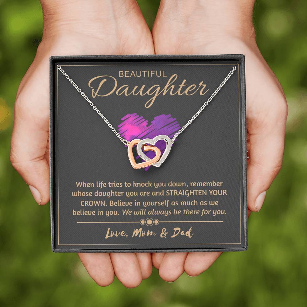 To Our Daughter - Believe in yourself - necklace | Necklace for Daughter | Necklace from Parent to Daughter | Daughter necklace
