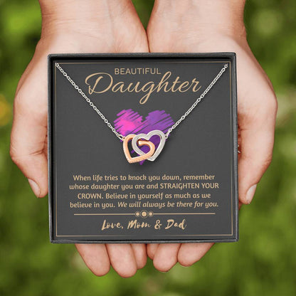 To Our Daughter - Believe in yourself - necklace | Necklace for Daughter | Necklace from Parent to Daughter | Daughter necklace