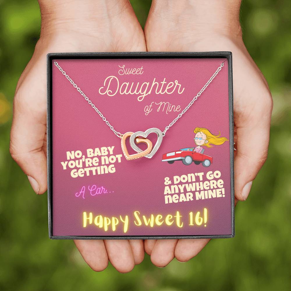Happy Sweet 16 Daughter gift | Daughter 16th Birthday Gift | Happy 16th Birthday gift for Daughter | Sweet 16 Necklace for Daughter | New Driver Gift