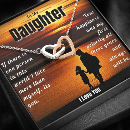 Daughter Necklace - I Love You More Than
