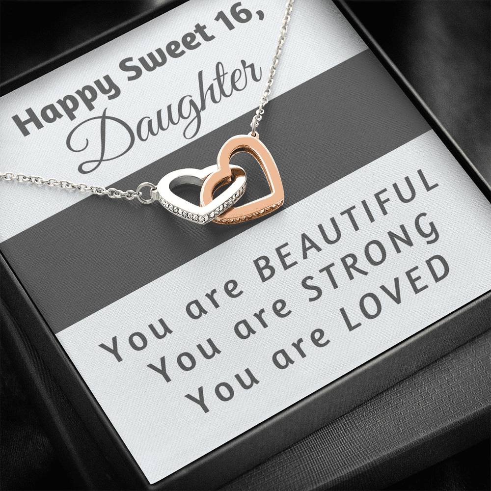 16th Birthday Gift for Daughter - Happy Sweet 16 gift | Necklace for Daughter | Necklace from Parent to Daughter | Daughter necklace