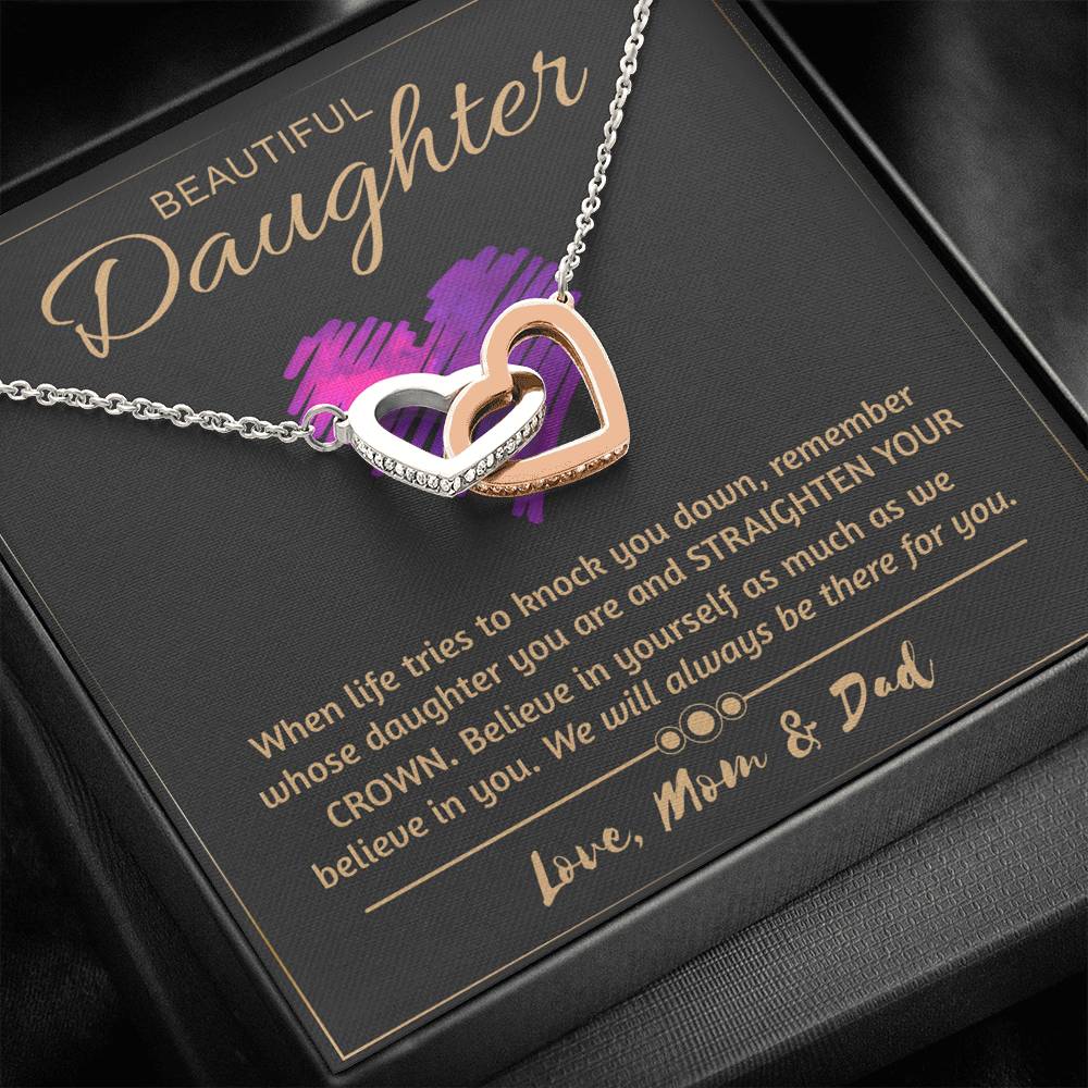 To Our Daughter - Believe in yourself - necklace | Necklace for Daughter | Necklace from Parent to Daughter | Daughter necklace