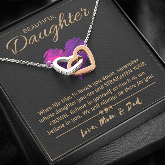 To Our Daughter - Believe in yourself - necklace | Necklace for Daughter | Necklace from Parent to Daughter | Daughter necklace