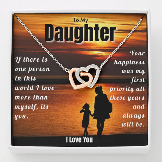 Daughter Necklace - I Love You More Than