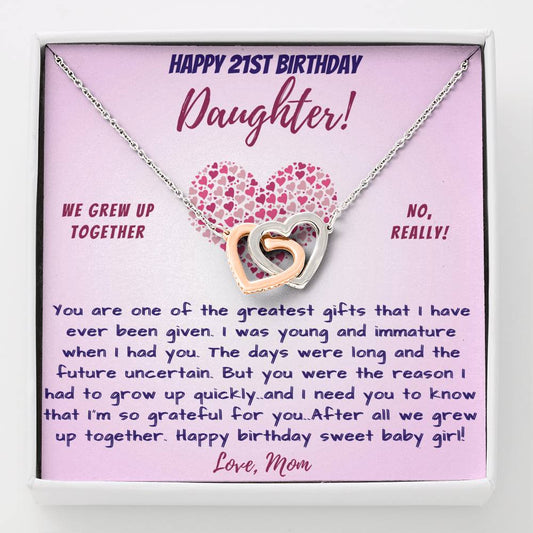 21st birthday gift for her | Happy 21st Birthday Daughter Necklace