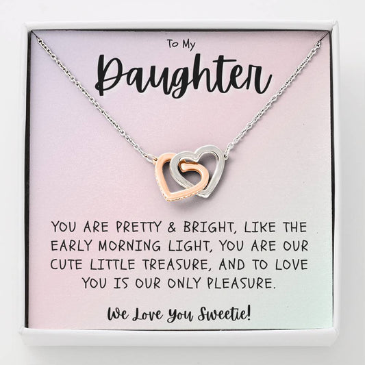 Daughter Necklace - Our Cute Little Treasure