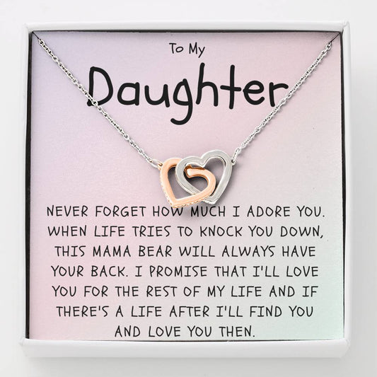 Daughter Necklace - This Mama Bear Will Have Your Back