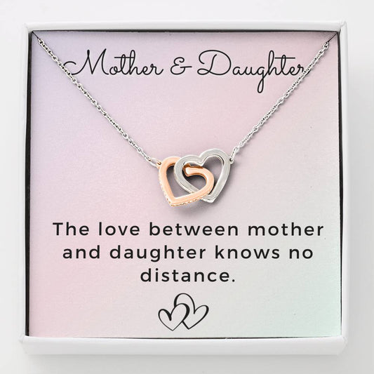 Mother & Daughter Necklace - Our Love Knows No Distance