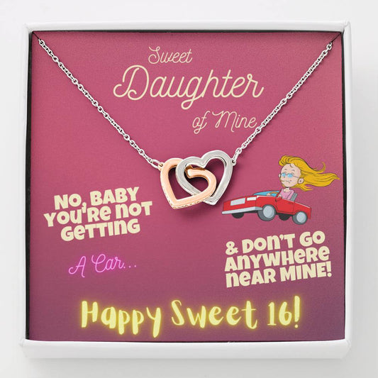 Happy Sweet 16 Daughter gift | Daughter 16th Birthday Gift | Happy 16th Birthday gift for Daughter | Sweet 16 Necklace for Daughter | New Driver Gift