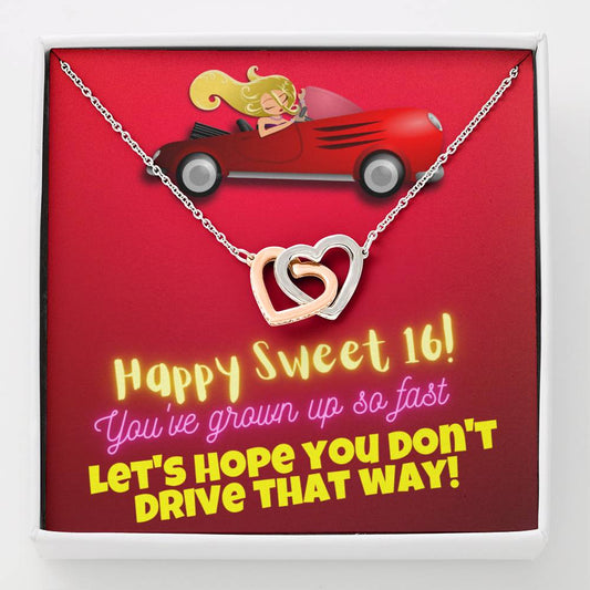 Happy Sweet 16 gift for Girl | 16th Birthday Gift for Girl | Necklace for Daugahter | New Driver Gift for Girl | Necklace from Parent to Daughter
