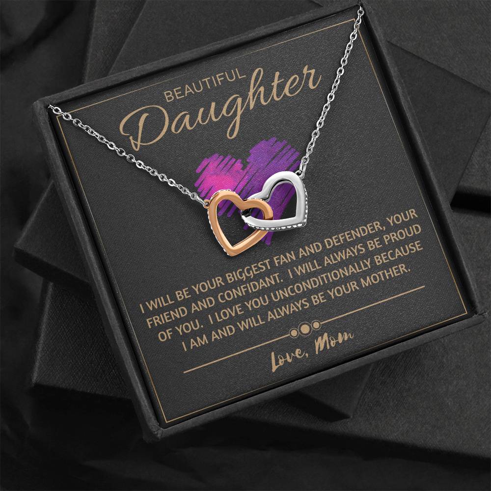 Beautiful Daughter Necklace- love you unconditionally | Birthday Gift for Daughter | Sweet 16 Gift for Daughter | Mom to Daughter