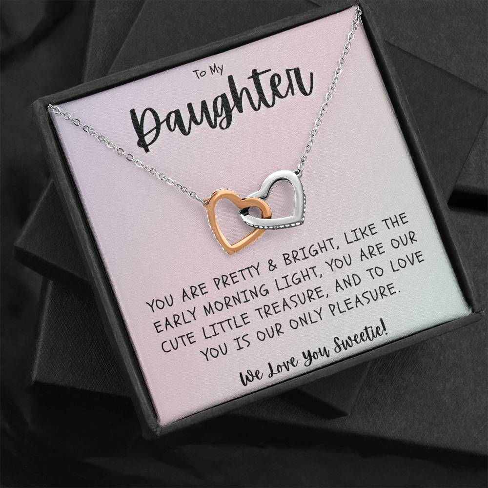 Daughter Necklace - Our Cute Little Treasure