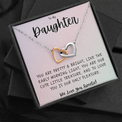 Daughter Necklace - Our Cute Little Treasure