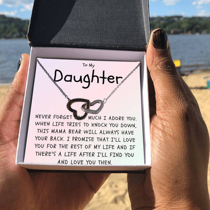 Daughter Necklace - This Mama Bear Will Have Your Back