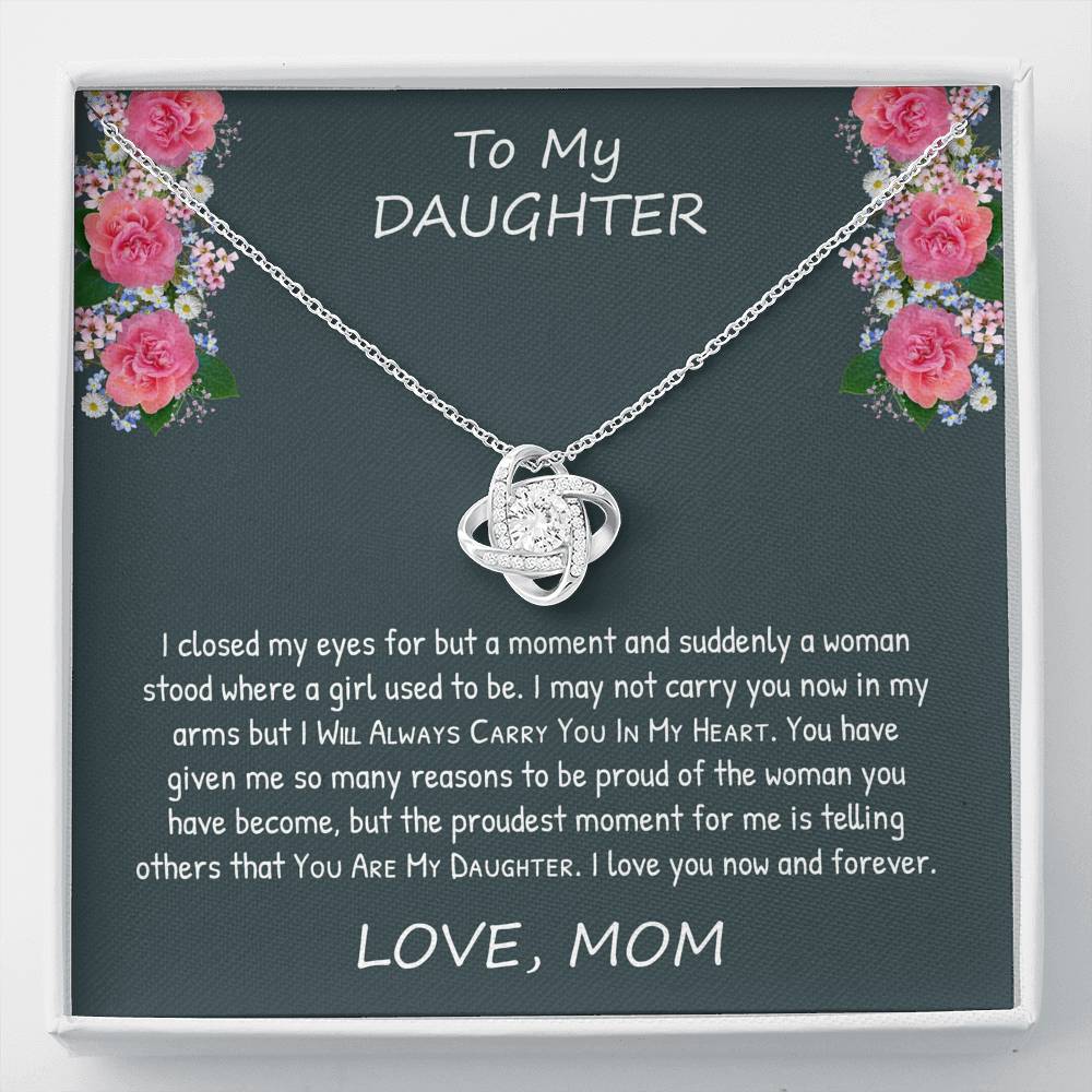 To My Daughter - I closed my eyes - Necklace