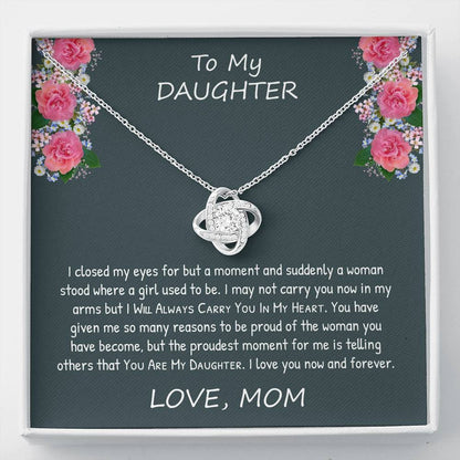 To My Daughter - I closed my eyes - Necklace
