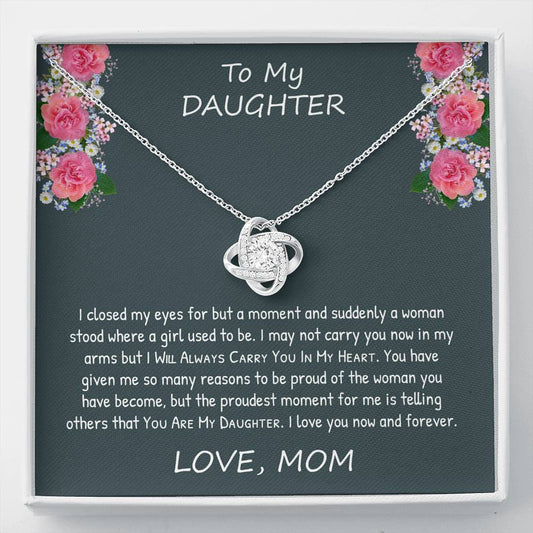 To My Daughter - I closed my eyes - Necklace